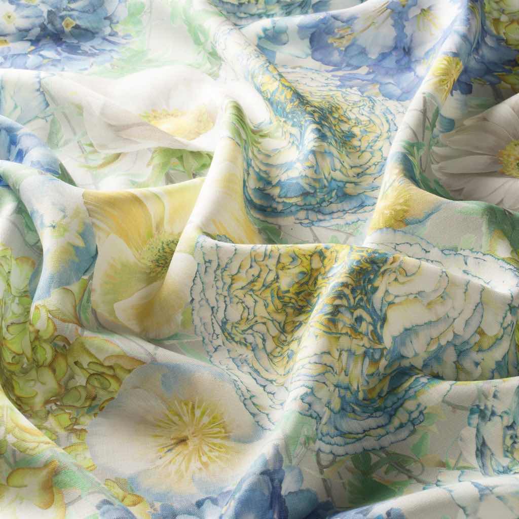 COUNTRYSIDE -Sehr dekorativer, großgemusterter Dekostoff aus Leinen